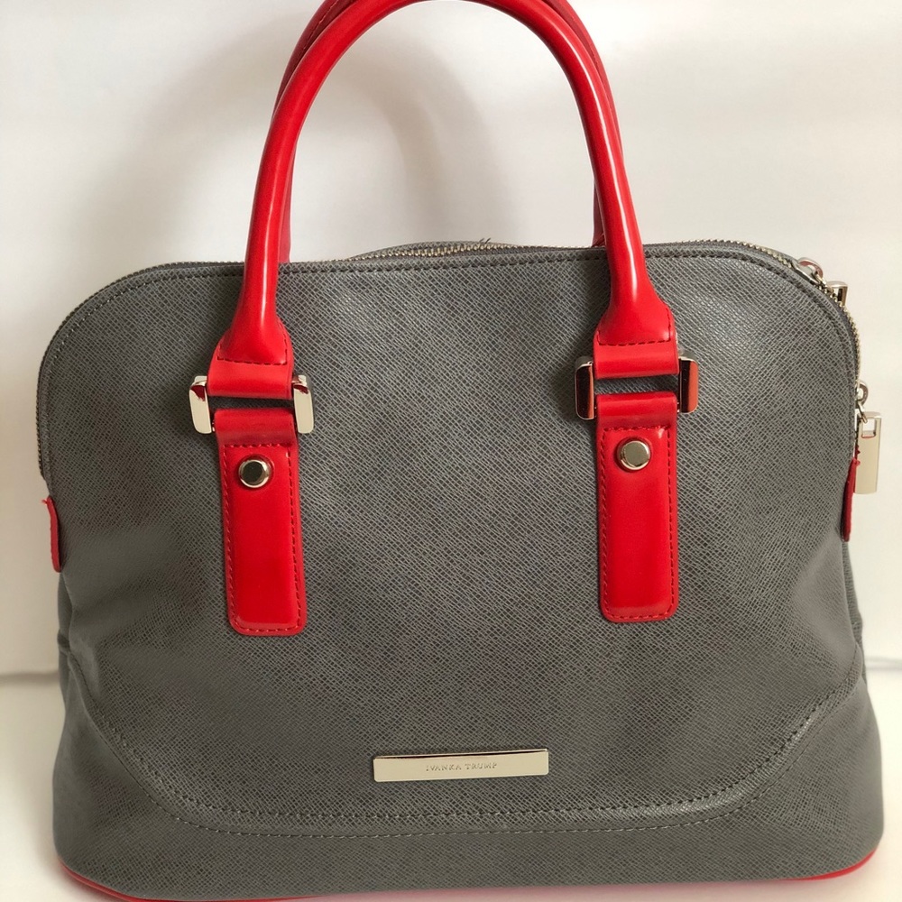 Ivanka Trump Beautiful Gray Red Handbag